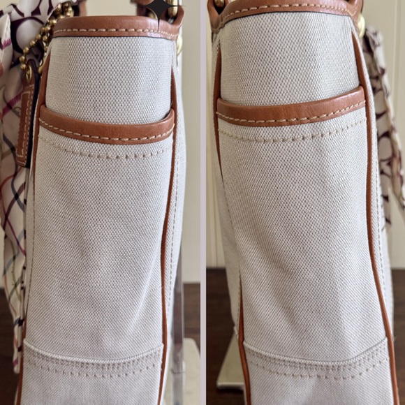 COACH Bleecker Heritage Canvas Tote & Matching Tattersall Wristlet 2007 - Picture 6 of 16